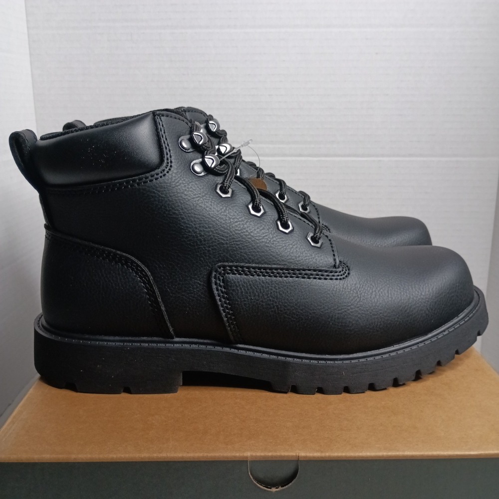 Brahma Men's Mass Soft Toe Work Boots Size 8.5 Black Oil & Slip Resistant Sole
